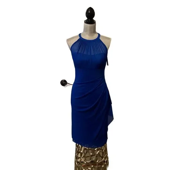 david bridal blue dress Royal Blue Bridesmaid Dress with Lace Keyhole Back - Designer Bridesmaid Dresses with V-Neck - Multiple Color Options
